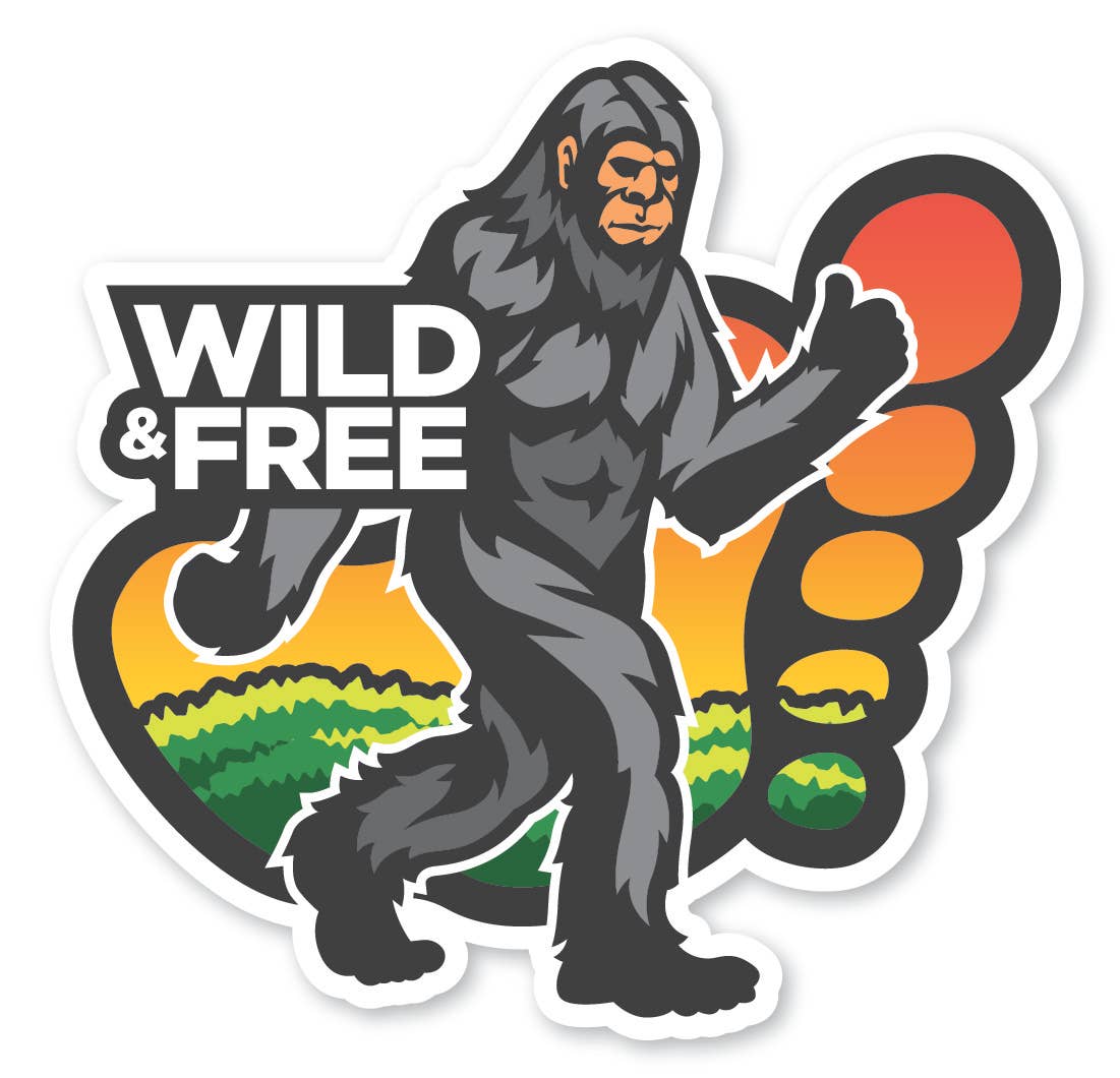 Bigfoot "Wild & Free" Acrylic Keychain